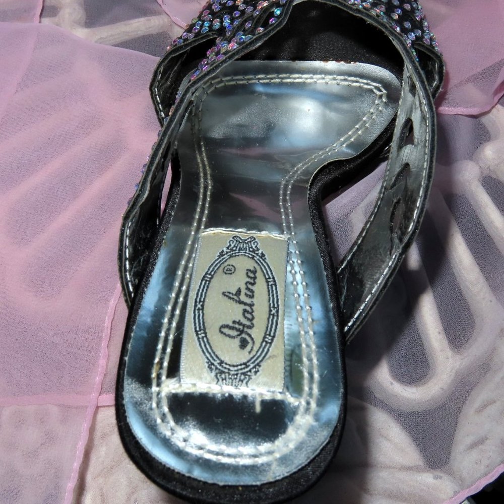 Slide In Heels • Open Toe • Open Back • Rhinestones! - Picture 6 of 7